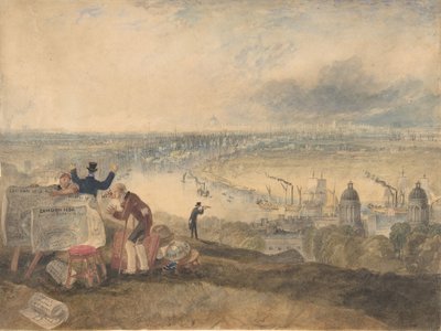 Vista de Londres de Greenwich, 1825. de Joseph Mallord William Turner