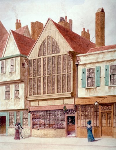 Vista do Trinity Hall, Aldersgate Street, Cidade de Londres, 1780. de JT Wilson