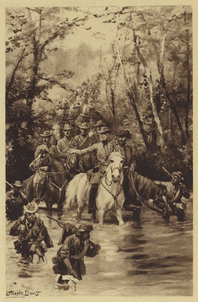 A Invasão de Lee do Norte (litho) de J. (after) Steeple Davis