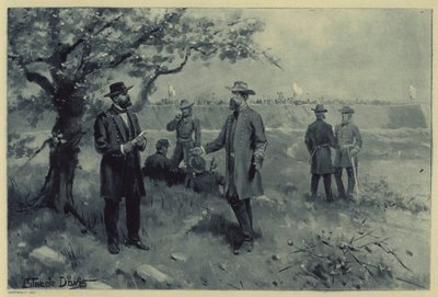 Rendição de Pemberton ao Grant (litho) de J. (after) Steeple Davis