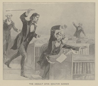 A agressão ao Senador Sumner (litho) de J. (after) Steeple Davis
