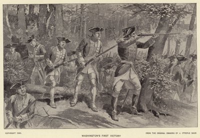 A Primeira Vitória de Washington (litho) de J. (after) Steeple Davis