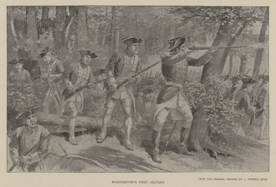 A primeira vitória de Washington (litho) de J. (after) Steeple Davis