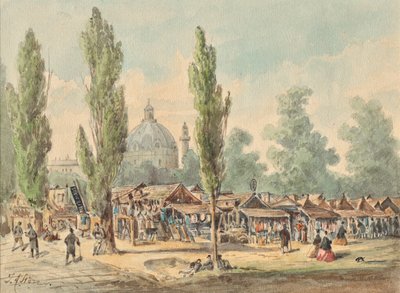 O antigo Tandelmarkt em Viena de J. A. Störr