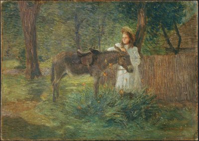 Depois do passeio a cavalo / Visitar os vizinhos de J. Alden Weir
