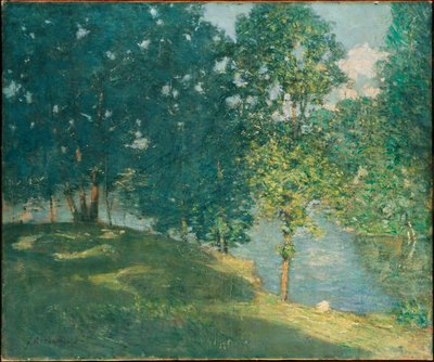Tarde junto ao lago de J. Alden Weir