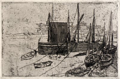 Barcos em Port Erin--Isle of Man de J. Alden Weir