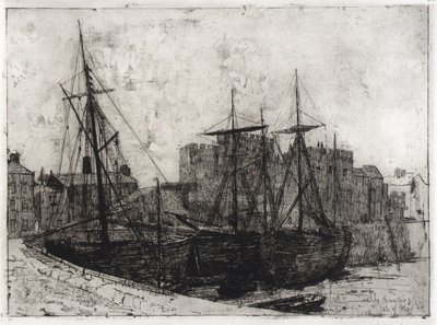 Castelo Rushen--Isle of Man de J. Alden Weir