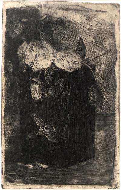 Flores numa jarra japonesa de J. Alden Weir