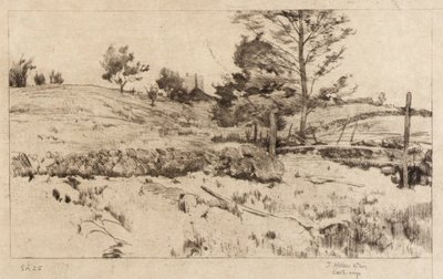 Paisagem (Esboço de campos) de J. Alden Weir
