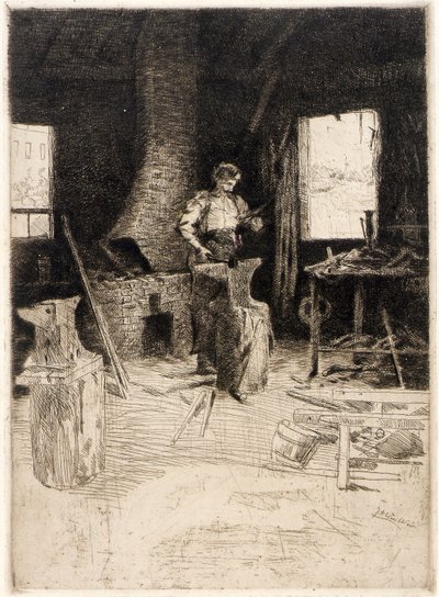 A oficina do ferreiro de J. Alden Weir