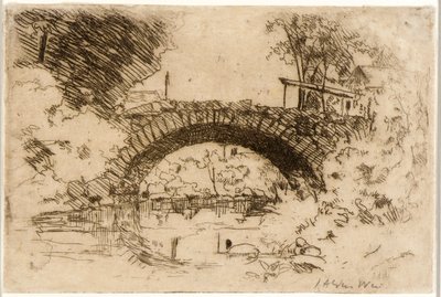A ponte de pedra de J. Alden Weir