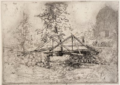 A ponte de madeira de J. Alden Weir