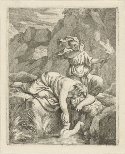 Tétis submerge Aquiles no Estige Cenas da Vida de Aquiles (título da série) Vitam et mortem achilli (título da série) de J. Alexander Janssens