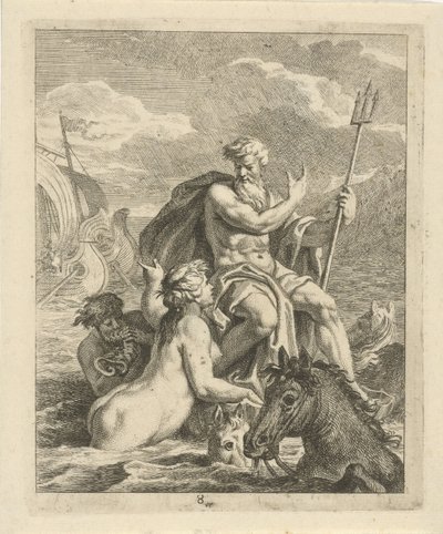 Seascape com Thetis e Netuno Cenas da Vida de Aquiles (título da série) Vitam et mortem achilli (título da série) de J. Alexander Janssens