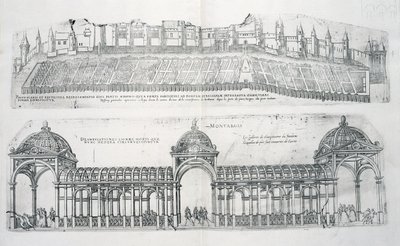 Vistas de Montargis, de "Os mais belos edifícios da França", publicado em 1570 de J. Androuet Ducerceau