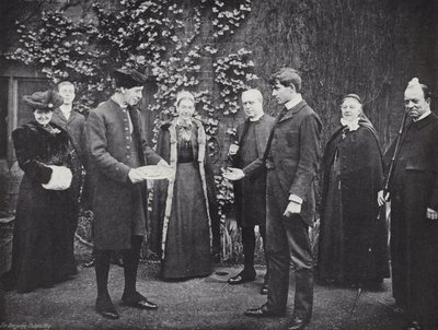 Panqueca jogando na Westminster School, o Victor recebendo sua Guiné de J. Benjamin Stone