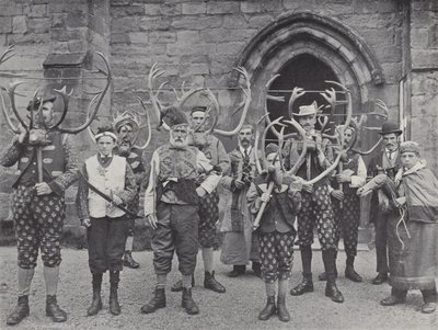 A dança do chifre, Abbots Bromley, todos os personagens de J. Benjamin Stone