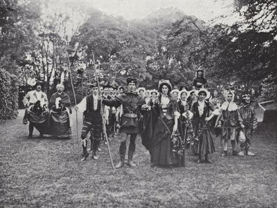 O concurso de Sherborne, dançarinos de Morris no Greenwood de J. Benjamin Stone