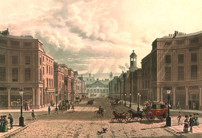 Regent Street de Piccadilly, c1822. de J Bluck