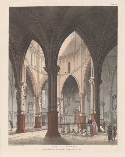 Temple Church, 1º de setembro de 1809., 1º de setembro de 1809. de J. Bluck