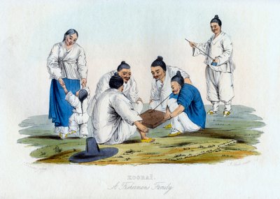 Koorai, uma família de pescadores, 1848. de J. Bull