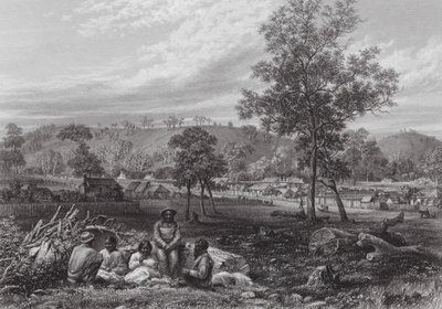 Austrália: Monte Laura, Camperdown (gravura) de J. C. Armytage