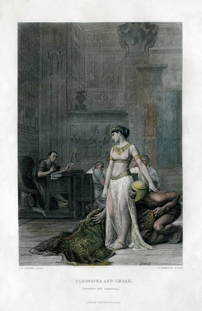 Cleópatra e César Antônio e Cleópatra, século XIX de J. C. Armytage