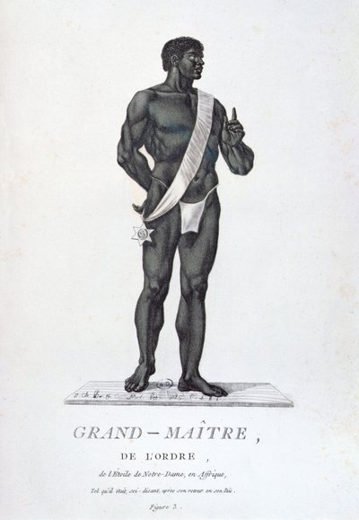 Grão-Mestre da Ordem da Estrela de Nossa Senhora, na ação de seu país, de &39;Coleção de todos os trajes de ordens religiosas e militares&39;, publicado em 1785 de J. C. Bar