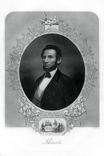 Presidente Abraham Lincoln, político americano, 1862-1867. de J. C. McRae