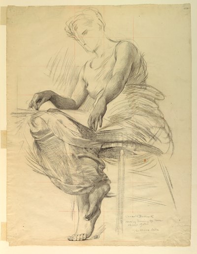 O Código Morse, Estudo para Manufaturas e Construção de Artes Liberais, Exposição Colombiana Mundial, Chicago, IL de J. Carroll Beckwith