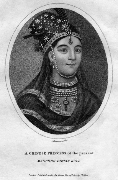 Uma princesa chinesa da raça tártaro de Manchoo, 1801. de J. Chapman