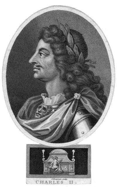 Carlos II, rei da Inglaterra, Escócia e Irlanda, século XIX. de J. Chapman