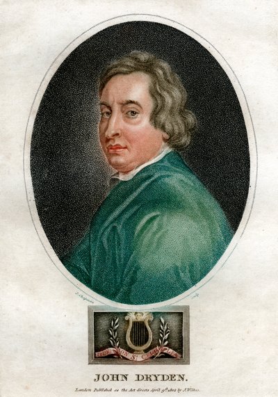 John Dryden, dramaturgo inglês do século XVII e poeta laureado, 1803. de J. Chapman