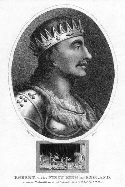 Rei Egbert de Wessex, primeiro rei de toda a Inglaterra, 1803. de J. Chapman