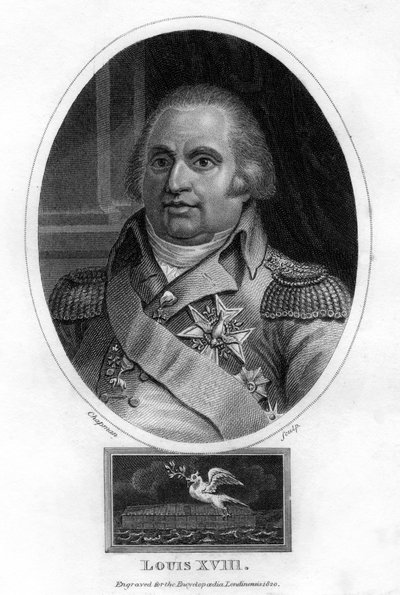 Luís XVIII, rei da França, 1820. de J. Chapman