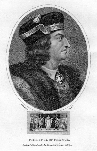 Filipe II, rei da França, 1805. de J. Chapman