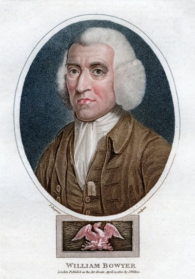 William Bowyer, impressora inglesa do século XVIII e editor de literatura, 1800. de J. Chapman