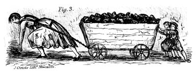 Putters de carvão para mulheres e crianças, Mid e East Lothian, Escócia, 1848 de J. Christie