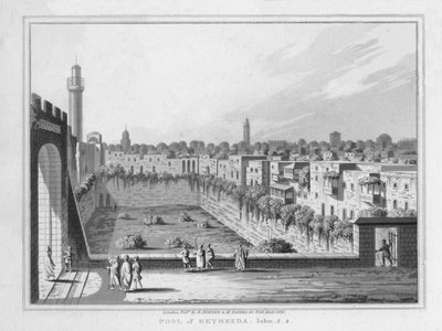 Piscina de Bethesda. John. 5. 2., 1830 de J. Clarke