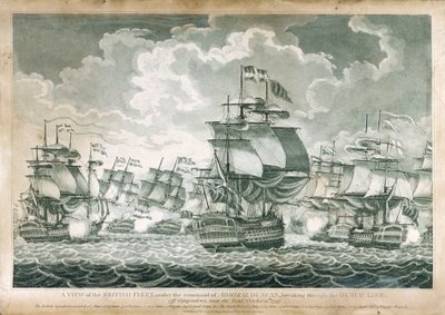 Vista da frota britânica sob o comando do Almirante Duncan de J. Fairburn