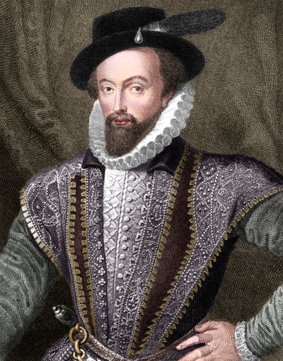 Sir Walter Raleigh, escritor, poeta, cortesão, aventureiro e explorador inglês, 1821 de J Fitler