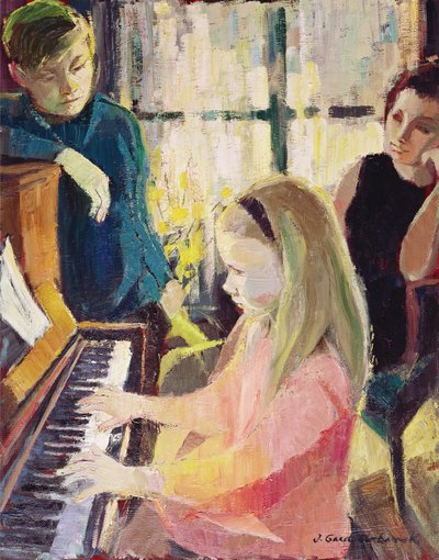 No piano de J. Gard Urbanek