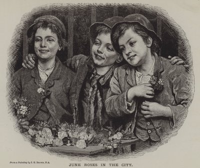 June Roses in the City (gravura) de J. Gillis Brown