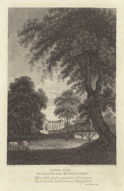 Robert Bloomfield, poeta: Euston Hall (gravura) de J. Greig