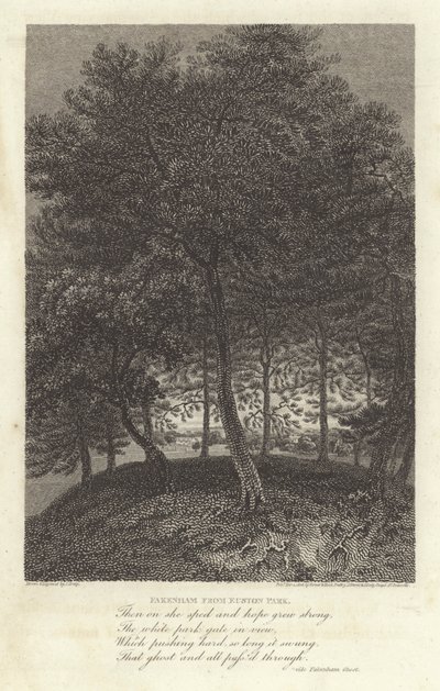 Robert Bloomfield, poeta: Fakenham de Euston Park (gravura) de J. Greig