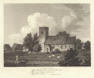 Robert Bloomfield, poeta: Igreja Sapiston (gravura) de J. Greig