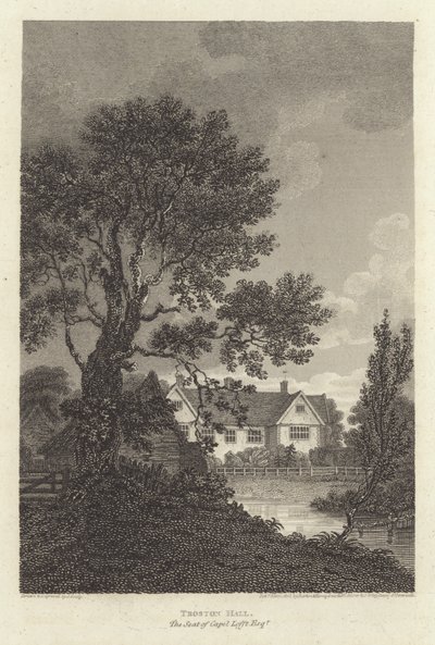 Robert Bloomfield, poeta: Troston Hall, a Sede do Capel Lofft Esquire (gravura) de J. Greig