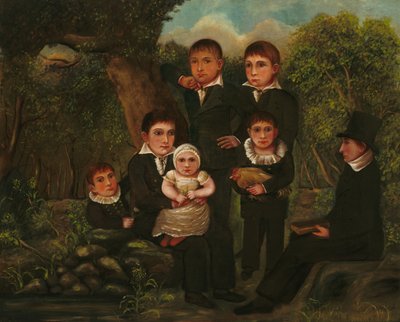 Abraham Clark e seus filhos de J. H.