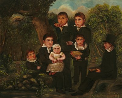 Abraham Clark e seus filhos, 1822. de J. H.